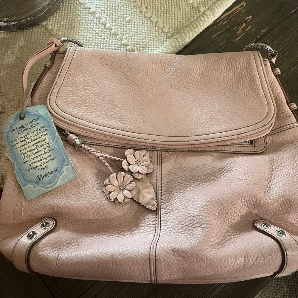 Brighton Blush Pink Leather Shoulder Bag